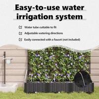 Tuin Bloempot 3 pcs Zwart Staal - thumbnail