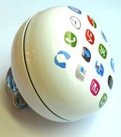 M-Wave bel ding-dong 80mm "apps" - thumbnail