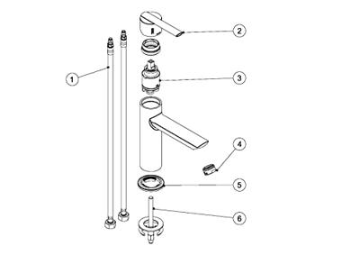 Wastafelkraan Tres Lex 181203 Chroom