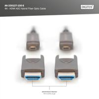 Digitus AK-330127-150-S HDMI-kabel HDMI Aansluitkabel HDMI-A-stekker 15 m Zwart 4K UHD, Afgeschermd (drievoudig), Flexibel, Afscherming totaal, Afgeschermd, - thumbnail