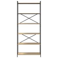 Boekenkast Sonoma eiken 80 x 30 x 188 cm Bewerkt hout - thumbnail