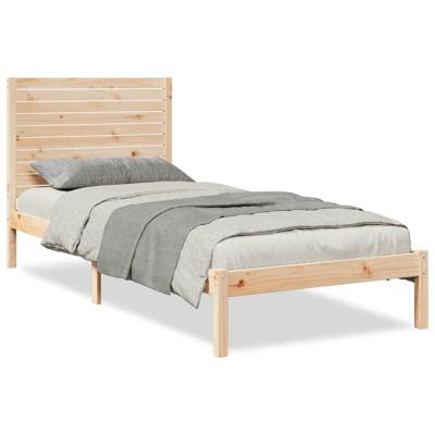 Bedframe extra lang zonder matras massief hout 90x220 cm