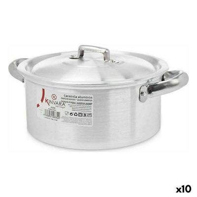 Kookpot met Deksel Kinvara Zilverkleurig 25 x 11,5 x 18 cm 18 x 11,5 x 25 cm (10 Stuks)