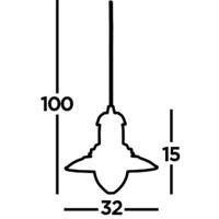 Searchlight Zwarte hanglampFisherman Ø 32cm - 4301BK - thumbnail