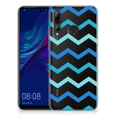 Huawei P Smart Plus (2019) TPU bumper Zigzag Blauw