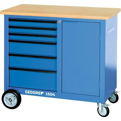 Gedore 1814958 1504 0321 - werkbank op wielen met 6 laden (b x h x d) 1100 x 985 x 550 mm