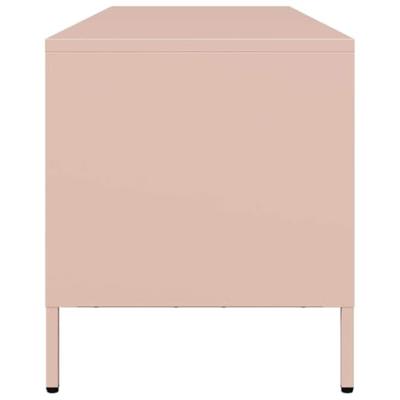 Tv-meubel 135x39x43,5 cm koudgewalst staal roze