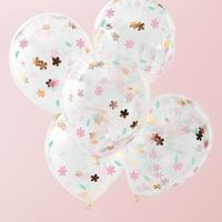 Confetti Ballonnen Bloemen (5st) - thumbnail