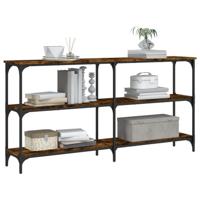 Wandtafel 150x29x75 cm bewerkt hout gerookt eikenkleurig - thumbnail