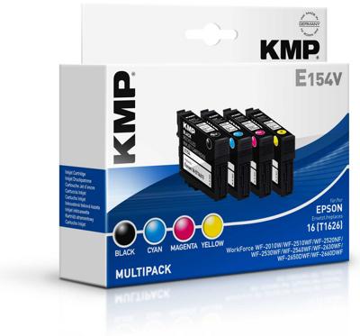 KMP Inkt vervangt Epson T1621, T1622, T1623, T1624, 16 Compatibel Combipack Zwart, Cyaan, Magenta, Geel E154V 1621,4850
