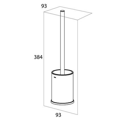 Tiger Vrijstaande Toiletborstel met Houder Colar RVS Gepolijst