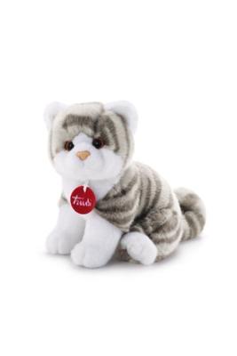 Trudi kitten brad white/grey: 14x18x20 cm (s-20851)