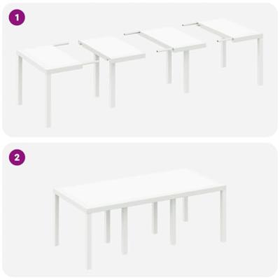 9-delige tuinset met kussens in wit poly rattan