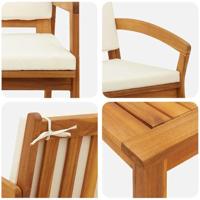 Bistroset 3 pcs Bruin 114.5 x 70.5 x 72.5 cm Polyester - thumbnail