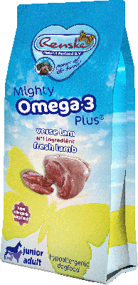Renske Mighty Omega Plus Junior/Adult Lam/Rijst 15KG
