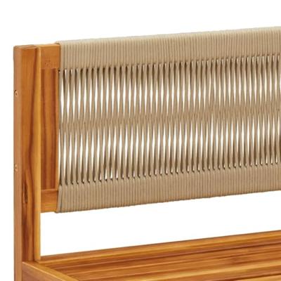 Tuinbank zonder armleuningen met kussens massief acaciahout Tuinbank zonder armleuningen met kussens massief acaciahout