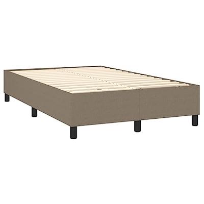 Boxspring met matras stof taupe 120x200 cm