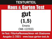 Emerio CME-122933 Koffiezetapparaat RVS/Zwart - thumbnail