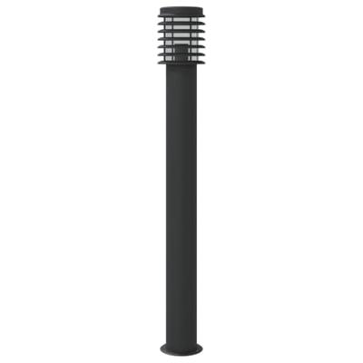 VidaXL Vloerlamp voor buiten 110 cm roestvrijstaal zwart