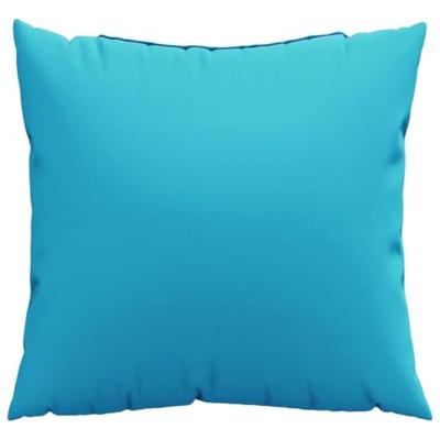 VidaXL Spreidkussens effen 4 pcs turquoise 40 x 40 cm polyester stof
