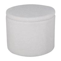 Nohr Poef 'Geralyn' Teddy, kleur Wit - thumbnail