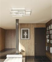 Frame LED Plafonniere 48 cm voor woonkamer - Warm wit licht - 3 lichtpunten - Vierkant - thumbnail