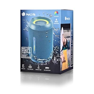 Dankzij de draagbare Bluetooth®-luidsprekers NGS ROLLERFURIA2TINYBLUE Blauw 20 W Dankzij de draagbare Bluetooth®-luidsprekers NGS ROLLERFURIA2TINYBLUE Blauw 20 W