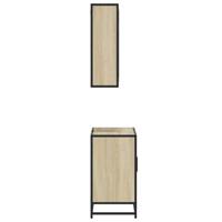 2-delige Badkamermeubelset bewerkt hout sonoma eikenkleurig - thumbnail