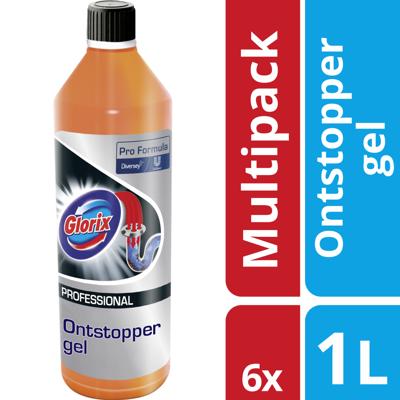 Afvoerontstopper Glorix Professional gel 1 liter | 6 stuks Afvoerontstopper Glorix Professional gel 1 liter | 6 stuks