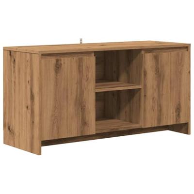 Tv-meubel 102x37,5x52,5 cm bewerkt hout artisanaal eikenkleur