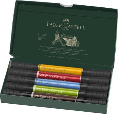 Faber Castell Tekenstift Pitt Artist Pen duo marker - etui a 5 stuks