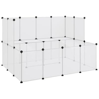 VidaXL Dierenhok klein 143x107x93 cm polypropeen en staal transparant