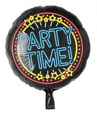 Neon folie ballon party time