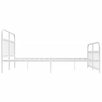 Bedframe met hoofd- en voeteneinde metaal wit 180x200 cm - thumbnail
