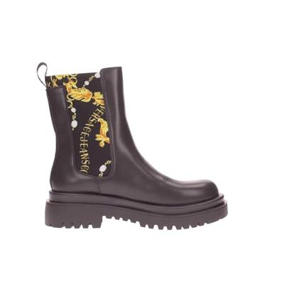 Versace Jeans Couture Fondo Drew Laarzen Dames Zwart/Goud - Maat 37 - Kleur: GoudZwart | Soccerfanshop