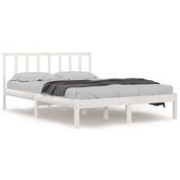 Bedframe massief grenenhout wit 160x200 cm - thumbnail