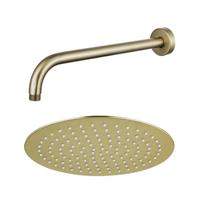Fortifura Calvi Hoofddouche - 25cm - rond - wandarm 35cm - Geborsteld Messing PVD (Goud) SW720555/SW720562 - thumbnail