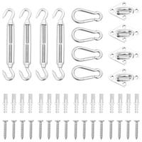 12-delige Zonneschermaccessoireset roestvrij staal - thumbnail