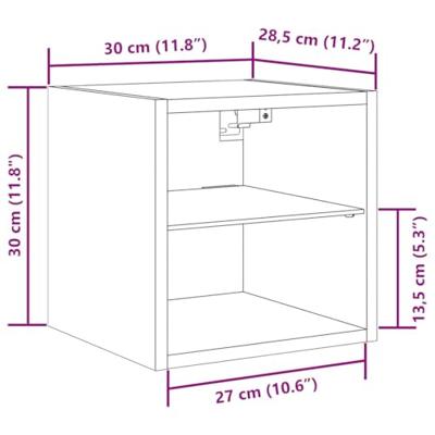 Tv-wandmeubels met LED 2 st 30x28,5x30 cm artisanaal eikenkleur