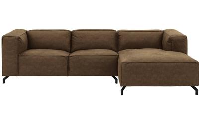 Goossens Bank Calvin groen, micro leer, 2,5-zits, modern design