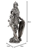 Beeld Ridder en Zwaard en Schild Handgeschilderd (30 cm) - thumbnail