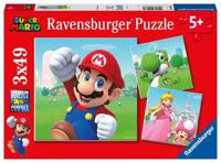 Ravensburger super mario puzzel, 3x49st. - thumbnail