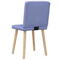 Eetkamerstoelen 2 st stof jeansblauw - thumbnail