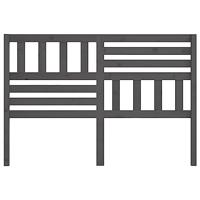 Hoofdbord 166x4x100 cm massief grenenhout grijs - thumbnail