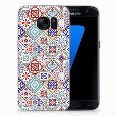 Samsung Galaxy S7 | TPU | Siliconen hoesje | Tiles Color Samsung Galaxy S7 | TPU | Siliconen hoesje | Tiles Color