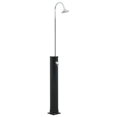 VidaXL Solardouche 20 l 214 cm zwart