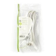 Coaxkabel 90 dB | IEC (Coax) Male - IEC (Coax) Female | 2,0 m | Wit - thumbnail