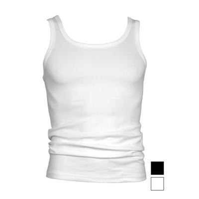 Young heren hemd sport - Microfiber onderhemd voor mannen - Sneldrogend - Zwart - Wit - M - Top - Singlet - M