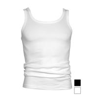 Young heren hemd sport - Microfiber onderhemd voor mannen - Sneldrogend - Zwart - Wit - M - Top - Singlet - M - thumbnail