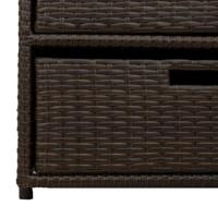 Tuinkast 55x59x69 cm poly rattan bruin - thumbnail